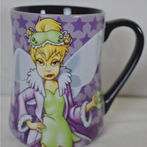 Disney Tinkerbell "Mornings Aren't Magical" 16oz Coffee Tea Mug Purple Cup